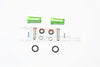 Axial SCX10 II (AX90046, AX90047) Aluminum Wheel Hex Adapters 27mm Width (Use For 4mm Thread Wheel Shaft & 5mm Hole Wheel) - 1Pr Set Green