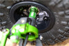 Axial SCX10 II (AX90046, AX90047) Aluminum Wheel Hex Adapters 27mm Width (Use For 4mm Thread Wheel Shaft & 5mm Hole Wheel) - 1Pr Set Green