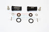 Axial SCX10 II (AX90046, AX90047) Aluminum Wheel Hex Adapters (4mm Hole & 27mm Width) - 1Pr Set Black