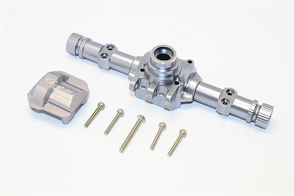 Axial SCX10 II (AX90046, AX90047) Aluminum Front/Rear Axle Housing With Cover - 1 Set Gray Silver