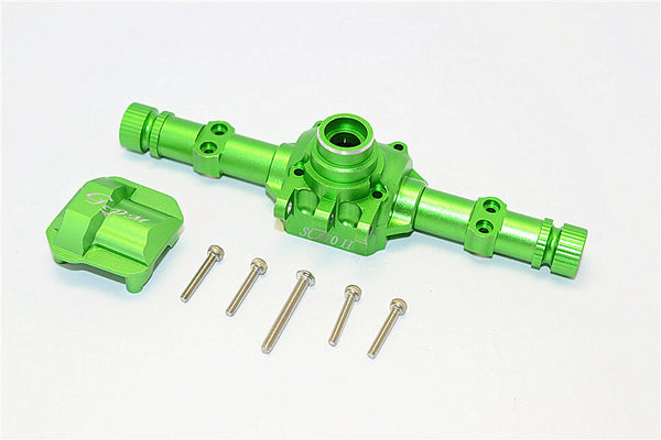 Axial SCX10 II (AX90046, AX90047) Aluminum Front/Rear Axle Housing With Cover - 1 Set Green