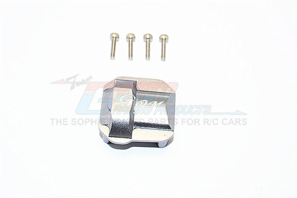 Axial SCX10 II (AX90046, AX90047) Aluminum Front/Rear Differential Cover - 1Pc Set Gray Silver