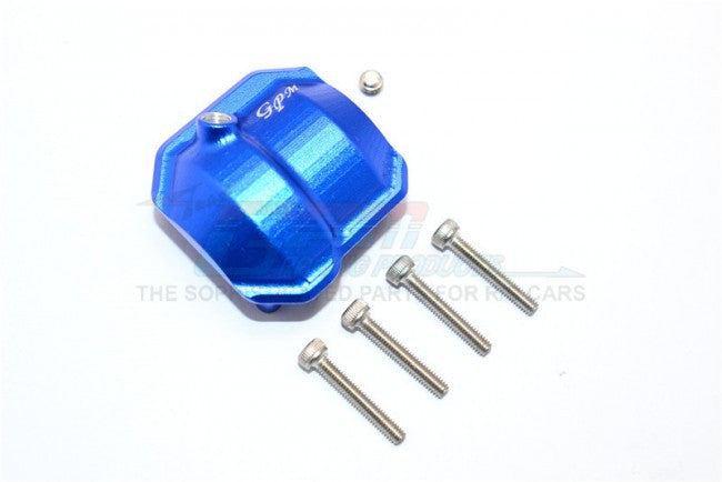 Axial SCX10 II (AX90046) Aluminum Front/Rear Differential Cover With Hole - 1Pc Set Blue