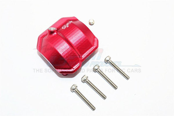 Axial SCX10 II (AX90046) Aluminum Front/Rear Differential Cover With Hole - 1Pc Set Red