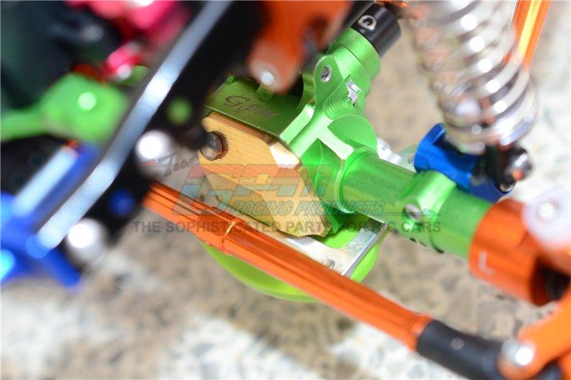 Axial SCX10 II Aluminum C Hub Upgrade Parts (AX90046, AX90047) - 1 Pair Orange, Weather-Resistant