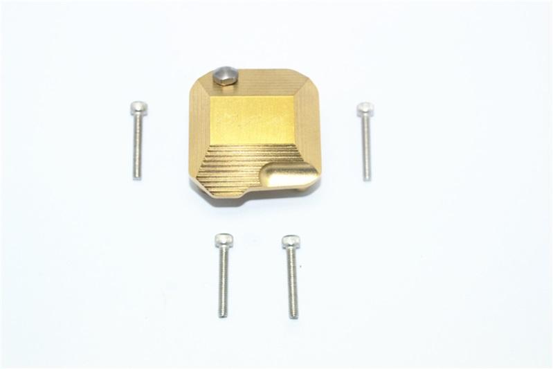 Axial SCX10 II (AX90046, AX90047) Brass Front Or Rear Gearbox Cover - 1Pc Set Original Color