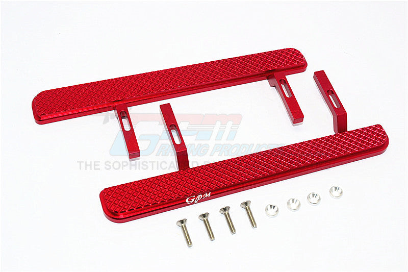 Axial SCX10 II (AX90046, AX90047) Aluminum Exterior Trail (Diamond Pattern) - 1Pr Set Red