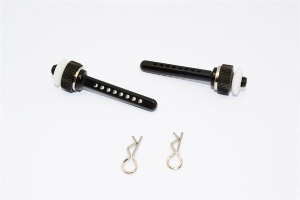 Axial SCX10 Aluminum Front Magnet Body Post Mount - 1Pr Black