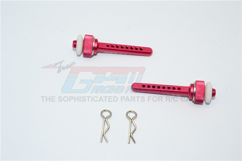 Axial SCX10 Aluminum Front Magnet Body Post Mount - 1Pr Red