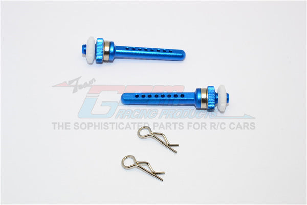 Axial SCX10 Aluminum Rear Magnet Body Post Mount - 1Pr Blue