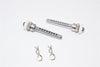 Axial SCX10 Aluminum Rear Magnet Body Post Mount - 1Pr Gray Silver