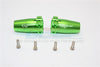 Axial SCX10 II (AX90046, AX90047) Aluminum Rear Axle Adapters - 1Pr Set Green