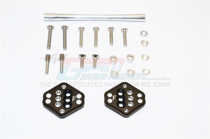 Axial SCX10 II (AX90046, AX90047) Aluminum Front Adjustable Mount For Original Shock Tower - 1Pr Set Black