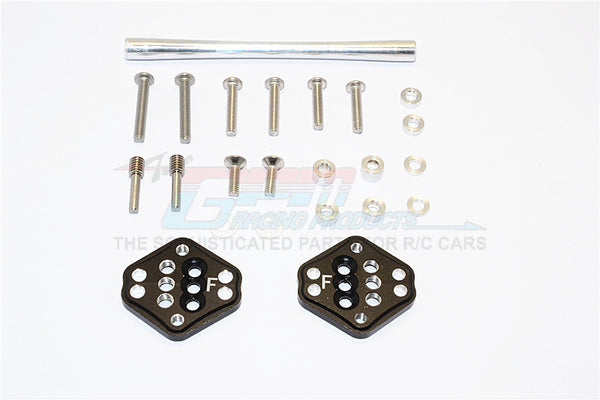 Axial SCX10 II (AX90046, AX90047) Aluminum Front Adjustable Mount For Original Shock Tower - 1Pr Set Black