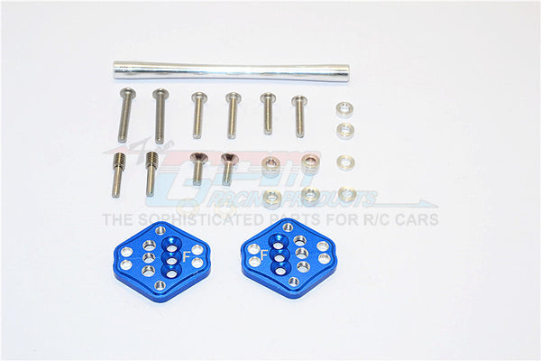 Axial SCX10 II (AX90046, AX90047) Aluminum Front Adjustable Mount For Original Shock Tower - 1Pr Set Blue