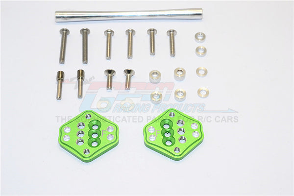 Axial SCX10 II (AX90046, AX90047) Aluminum Front Adjustable Mount For Original Shock Tower - 1Pr Set Green