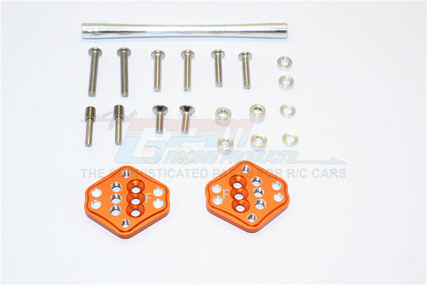 Axial SCX10 II (AX90046, AX90047) Aluminum Front Adjustable Mount For Original Shock Tower - 1Pr Set Orange