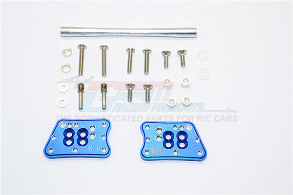 Axial SCX10 II (AX90046, AX90047) Aluminum Rear Adjustable Mount For Original Shock Tower - 1Pr Set Blue