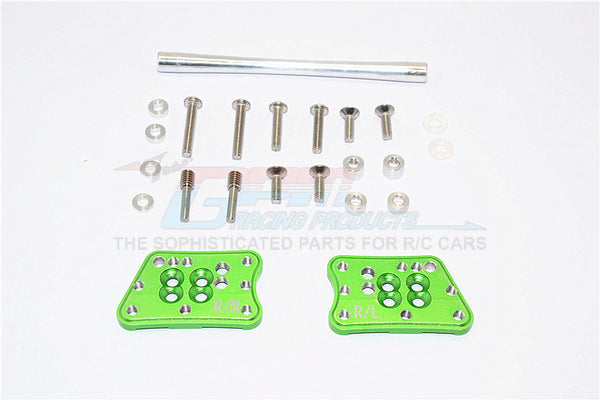 Axial SCX10 II (AX90046, AX90047) Aluminum Rear Adjustable Mount For Original Shock Tower - 1Pr Set Green