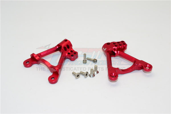 Axial SCX10 II (AX90046, AX90047) Aluminum Rear Shock Hoops - 1Pr Set Red