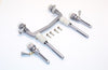 Axial SCX10 II (AX90046) Aluminum Front/Rear Body Post Mount With Magnet Post & Clips - 1 Set Gray Silver