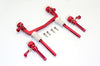Axial SCX10 II (AX90046) Aluminum Front/Rear Body Post Mount With Magnet Post & Clips - 1 Set Red
