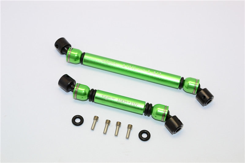 Axial SCX10 II AX90047 Aluminum Front+Rear Center Shaft With Steel Joint (S:100mm-107mm, L:135mm-142mm) - 1 Set Green