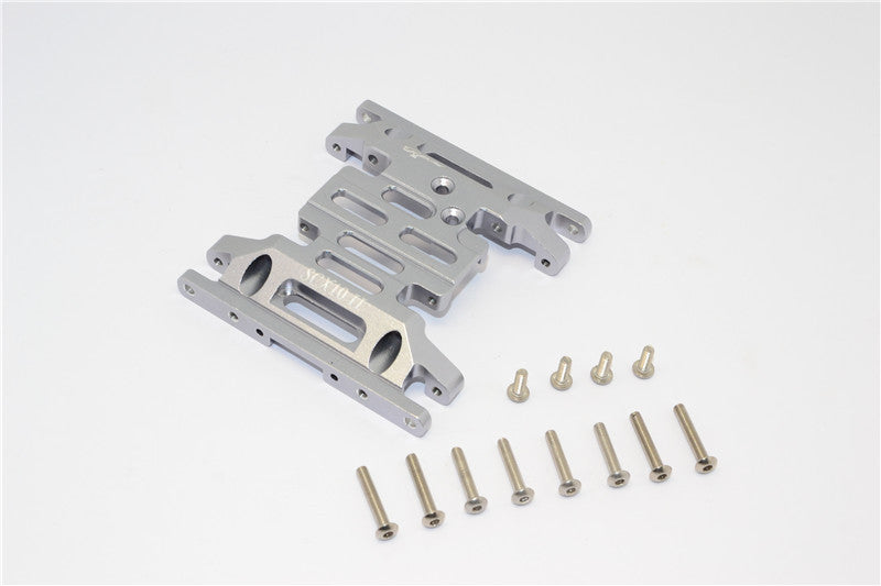 Axial SCX10 II (AX90046) Aluminum Gear Box Bottom Mount - 1Pc Set Gray Silver