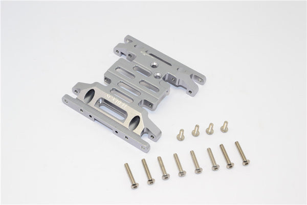 Axial SCX10 II (AX90046) Aluminum Gear Box Bottom Mount - 1Pc Set Gray Silver