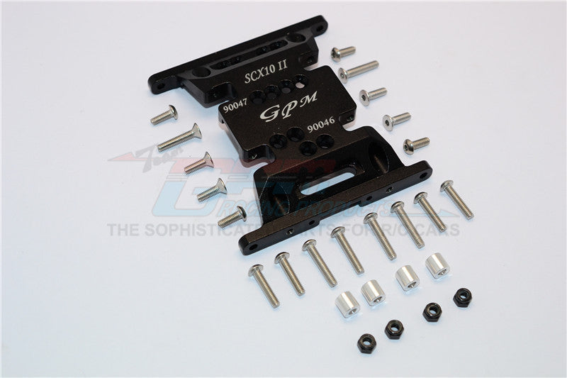 Axial SCX10 II (AX90046) Aluminum Gear Box Bottom Mount - 1Pc Set Black