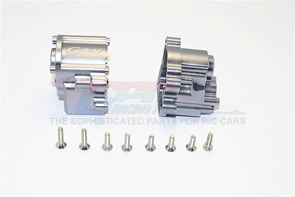 Axial SCX10 II (AX90046) Aluminum Transmission Case - 2Pcs Set Gray Silver