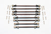 Axial SCX10 II (AX90046) Spring Steel Front+Rear Rod Link With Aluminum Ends - 8Pcs Set Black
