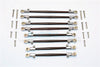 Axial SCX10 II (AX90046) Spring Steel Front+Rear Rod Link With Aluminum Ends - 8Pcs Set Gray Silver
