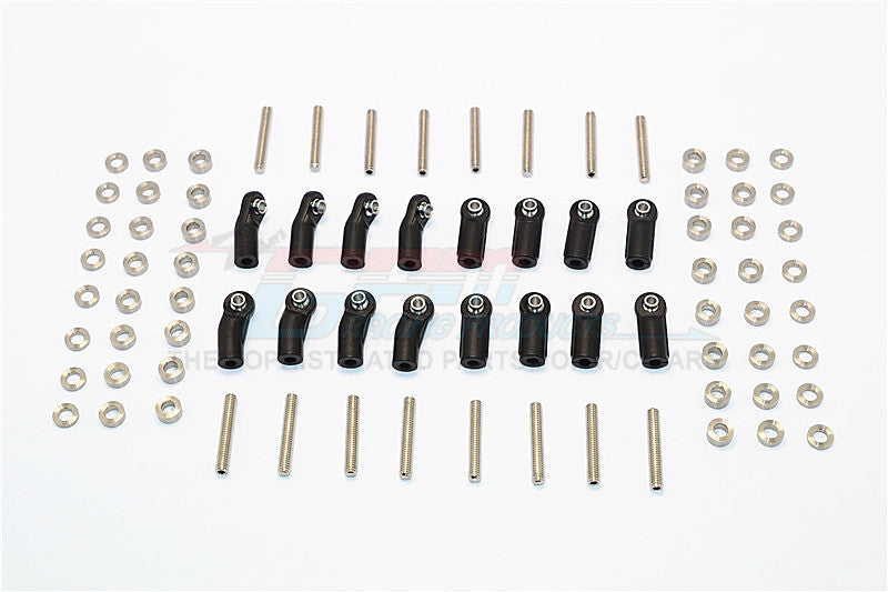 Axial SCX10 II (AX90046, AX90047) Plastic Ball Ends For Original Link Parts (Suitable For Wheelbase 313mm-338mm) - 1 Set Black