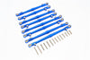 Axial SCX10 II (AX90046, AX90047) Aluminum Front+Rear Link Parts - 8Pcs Set Blue