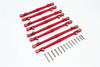 Axial SCX10 II (AX90046, AX90047) Aluminum Front+Rear Link Parts - 8Pcs Set Red