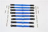Axial SCX10 II (AX90046, AX90047) Aluminum Front+Rear Rod Link With Plastic Ends (For 330mm Wheelbase) - 8Pcs Set Blue