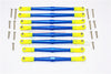 Axial SCX10 II (AX90046, AX90047) Aluminum Front+Rear Rod Link With Plastic Ends (For 330mm Wheelbase) - 8Pcs Set Blue