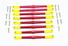 Axial SCX10 II (AX90046, AX90047) Aluminum Front+Rear Rod Link With Plastic Ends (For 330mm Wheelbase) - 8Pcs Set Red