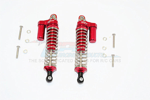 Axial SCX10 II (AX90046, AX90047) Aluminum Front/Rear L-Shape Shocks (92mm) - 1Pr Set Red