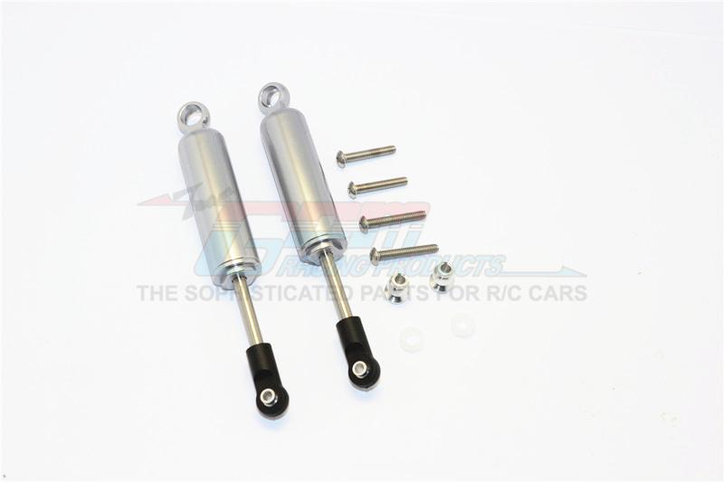 Axial SCX10 II (AX90046, AX90047) Aluminum Front/Rear Internal Shocks (95mm) - 1Pr Set Gray Silver
