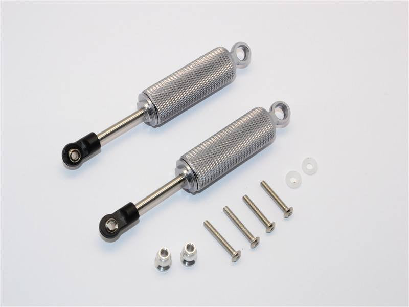 Axial SCX10 II (AX90046, AX90047) Aluminum Front/Rear Internal Shocks (95mm) With Engraving - 1Pr Set Gray Silver
