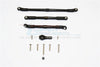 Axial SCX10 II (AX90046, AX90047) Aluminum Adjustable Steering Links With 25T Servo Horn - 4Pcs Set Black