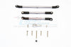 Axial SCX10 II (AX90046, AX90047) Aluminum Adjustable Steering Links With 25T Servo Horn - 4Pcs Set Gray Silver