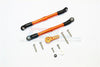 Axial SCX10 II (AX90046, AX90047) Aluminum Adjustable Steering Links & Servo Rod With 25T Servo Horn - 3Pcs Set Orange