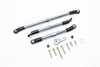 Axial SCX10 II (AX90046, AX90047) Aluminum Adjustable Steering Links With Hi-Torque Servo Saver 25T - 4Pcs Set Gray Silver