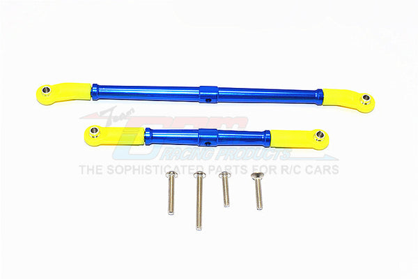 Axial SCX10 II (AX90046, AX90047) Aluminum Adjustable Steering & Supporting Links - 2Pcs Set Blue