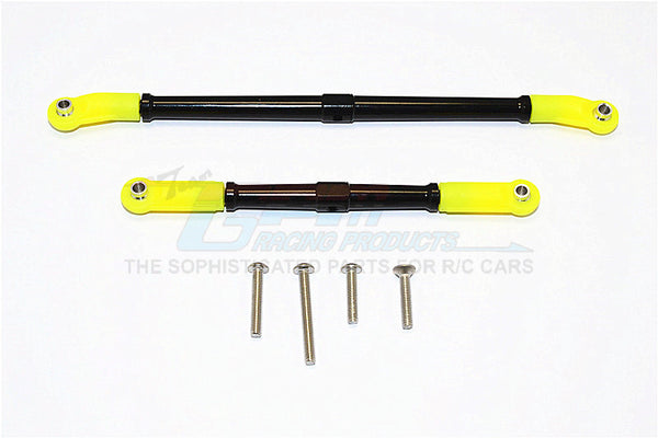 Axial SCX10 II (AX90046, AX90047) Aluminum Adjustable Steering & Supporting Links - 2Pcs Set Black