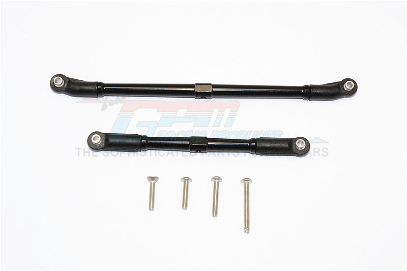 Axial SCX10 II (AX90046, AX90047) Aluminum Adjustable Steering & Supporting Links - 2Pcs Set Black