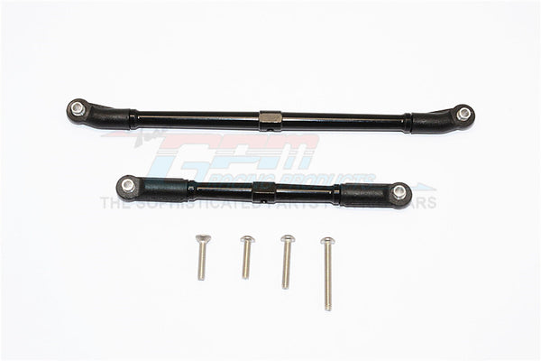 Axial SCX10 II (AX90046, AX90047) Aluminum Adjustable Steering & Supporting Links - 2Pcs Set Black